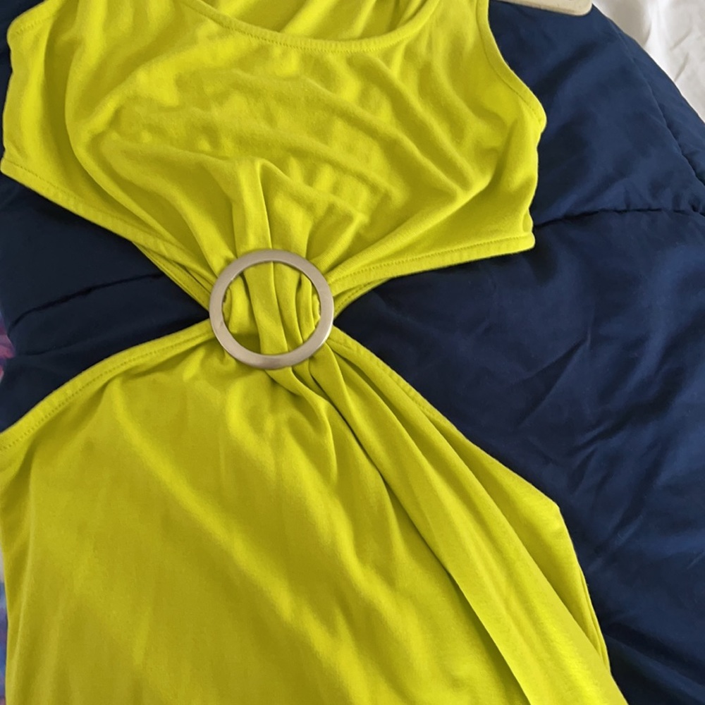 Nasty Gal  Mink Pink mini chartreuse dress Sm